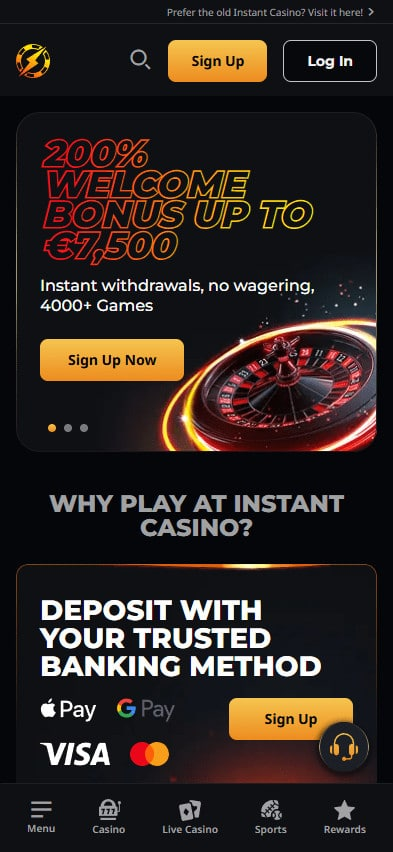 instant casino Gameplay