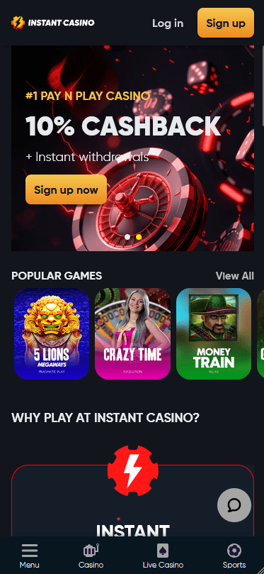 instant casino Gameplay